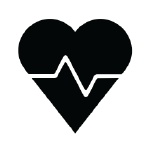 Heart icon with heartbeat