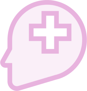 Head with health icon